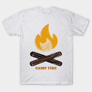 Camp Fire Design Tshirt T-Shirt